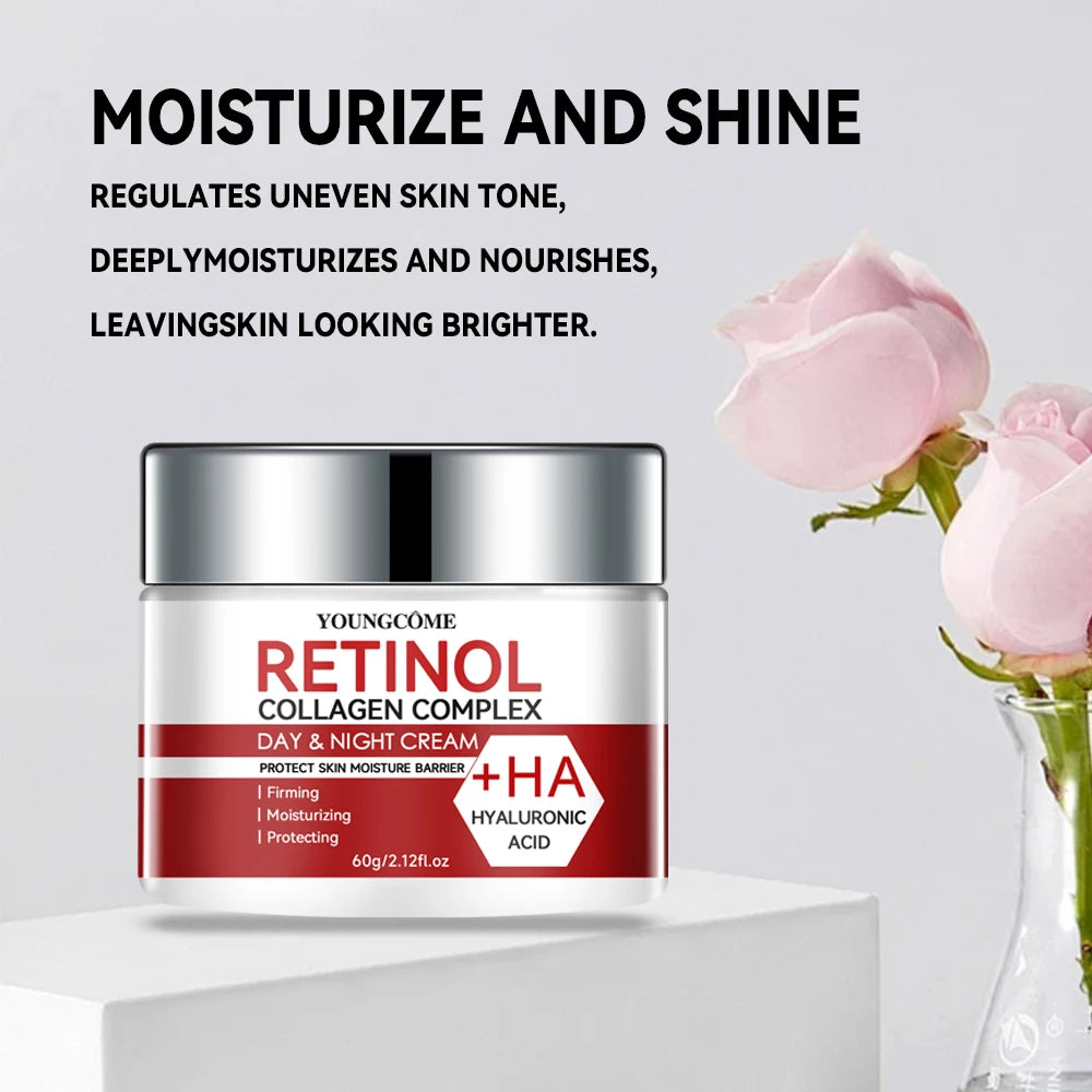 retinol rejuvenating Cream and Serum Set with collagen and Vitamin E