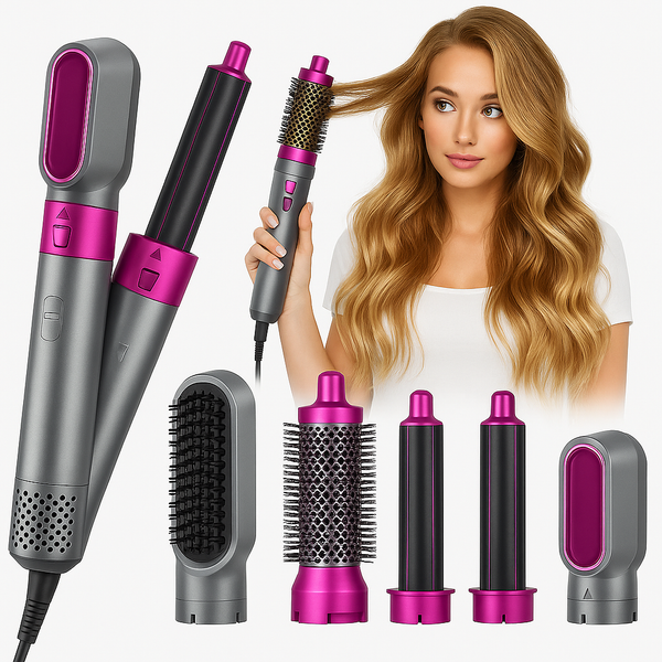 Kit Coiffage 6-en-1 Air Pro — Lissage & Boucles
