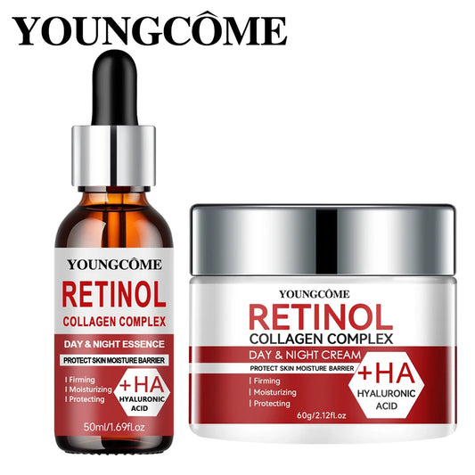 retinol rejuvenating Cream and Serum Set with collagen and Vitamin E